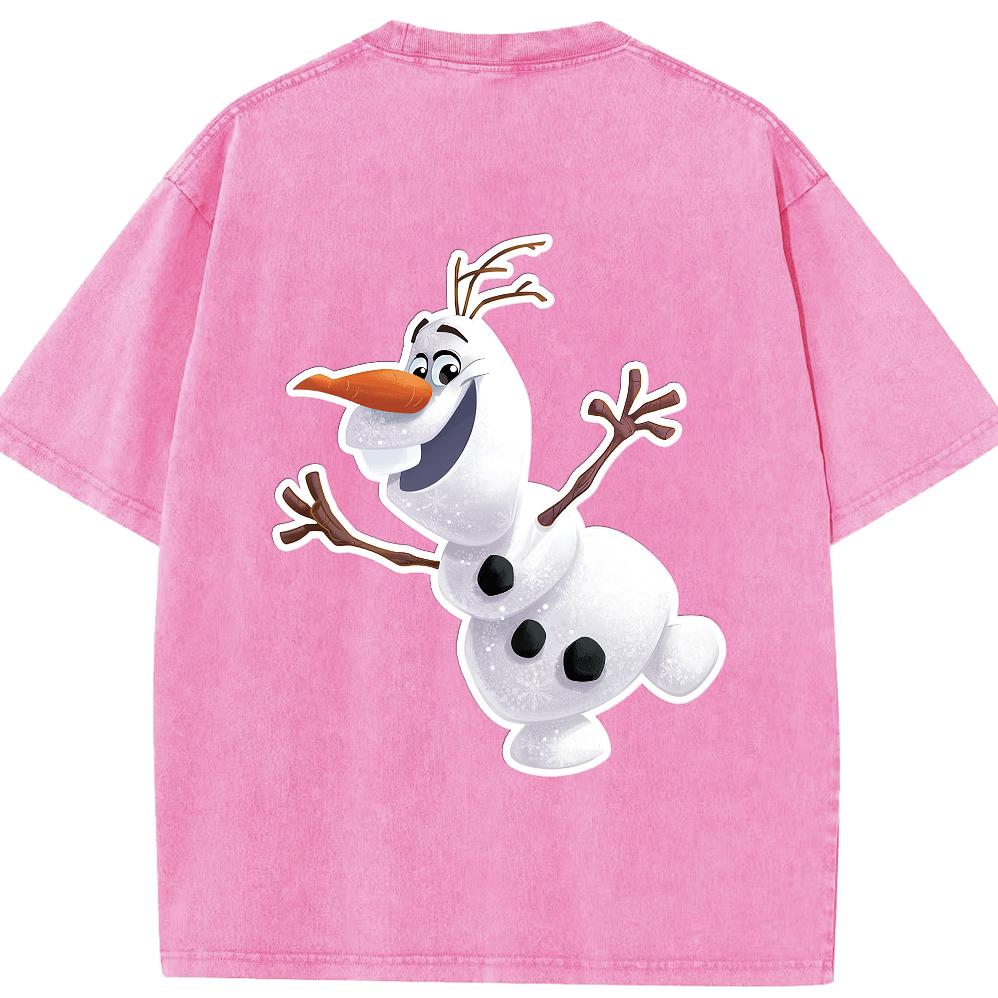 （画像用） アナと雪の女王 アンナ エルサ Frozen Anna Elsa 綿100% ヴィンテージ風 半袖Tシャツ（背面プリント）